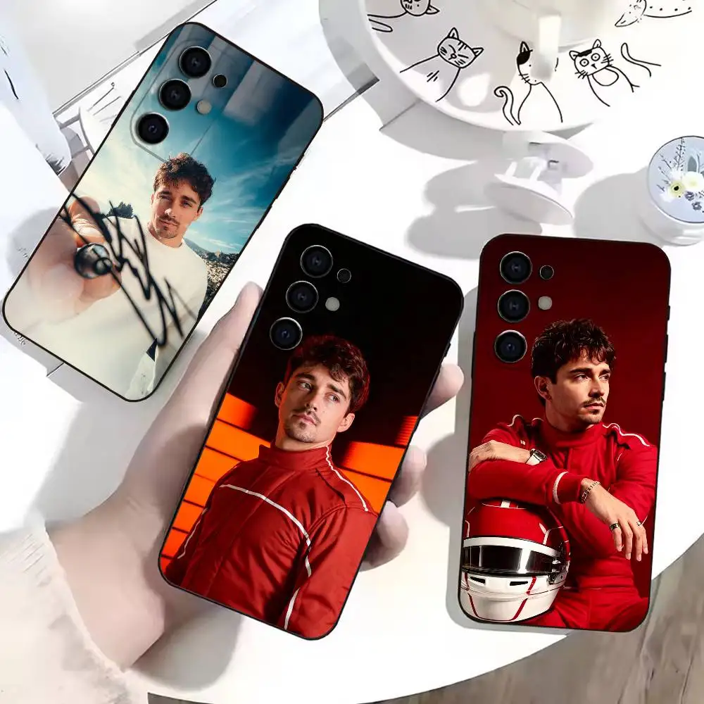 Charles L- Leclerc Racing Driver  Phone Case For Samsung S25,S24,S21,S22,S23,S30,Ultra,S20,Plus,Fe,Soft Silicone Black Cover