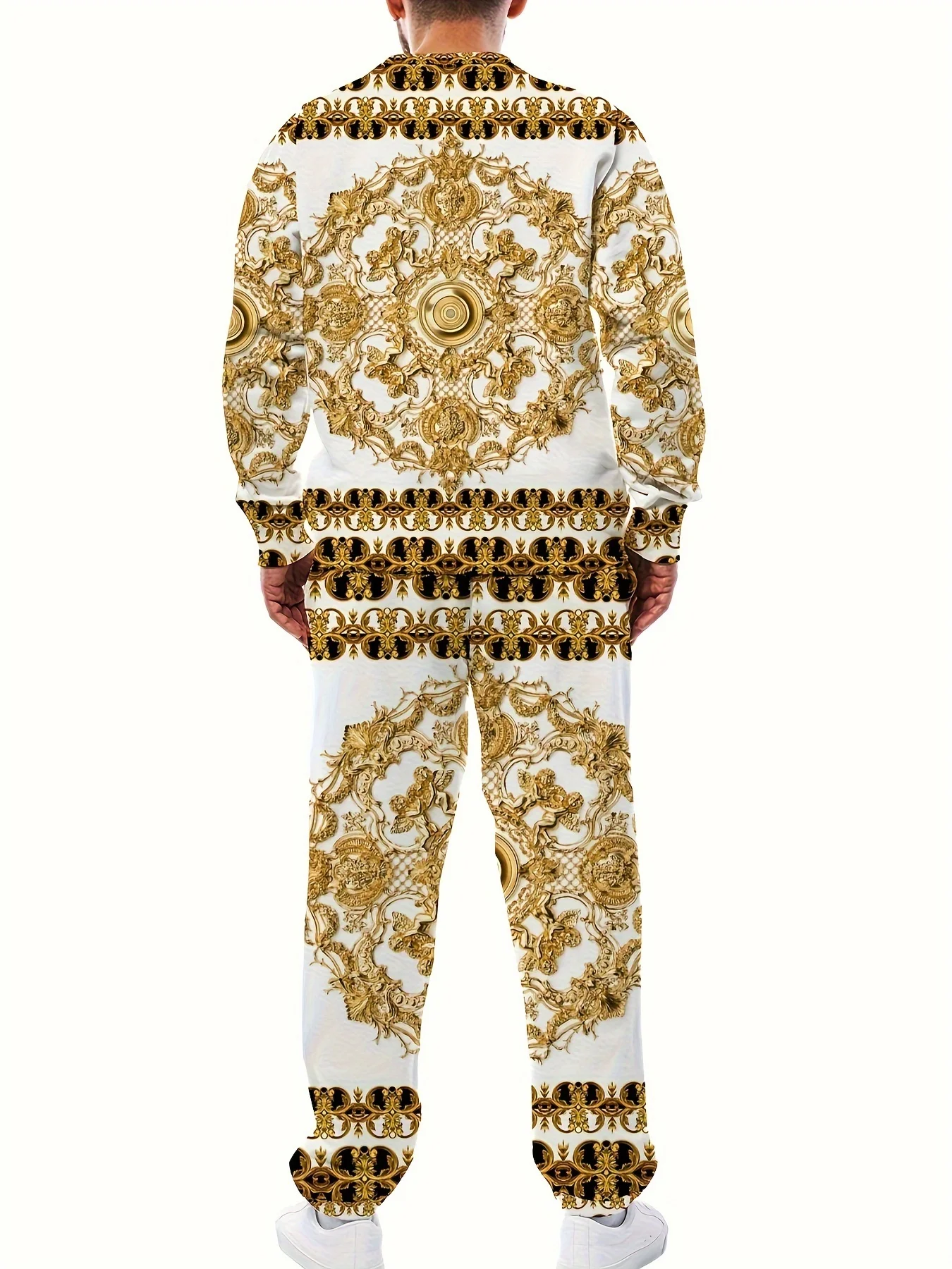 Lo último en pantalones explosivos de manga larga, conjunto de calle europea y americana, pantalones superiores 3D de primavera y otoño, estilo deportivo informal para adultos