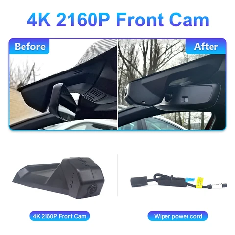 Видеорегистратор 4K HD 2160P Plug And Play, Wi-Fi, автомобильный видеорегистратор для Peugeot 3008 Allure 4008 5008 GT DS7 CROSSBACK Citroen C5 X7