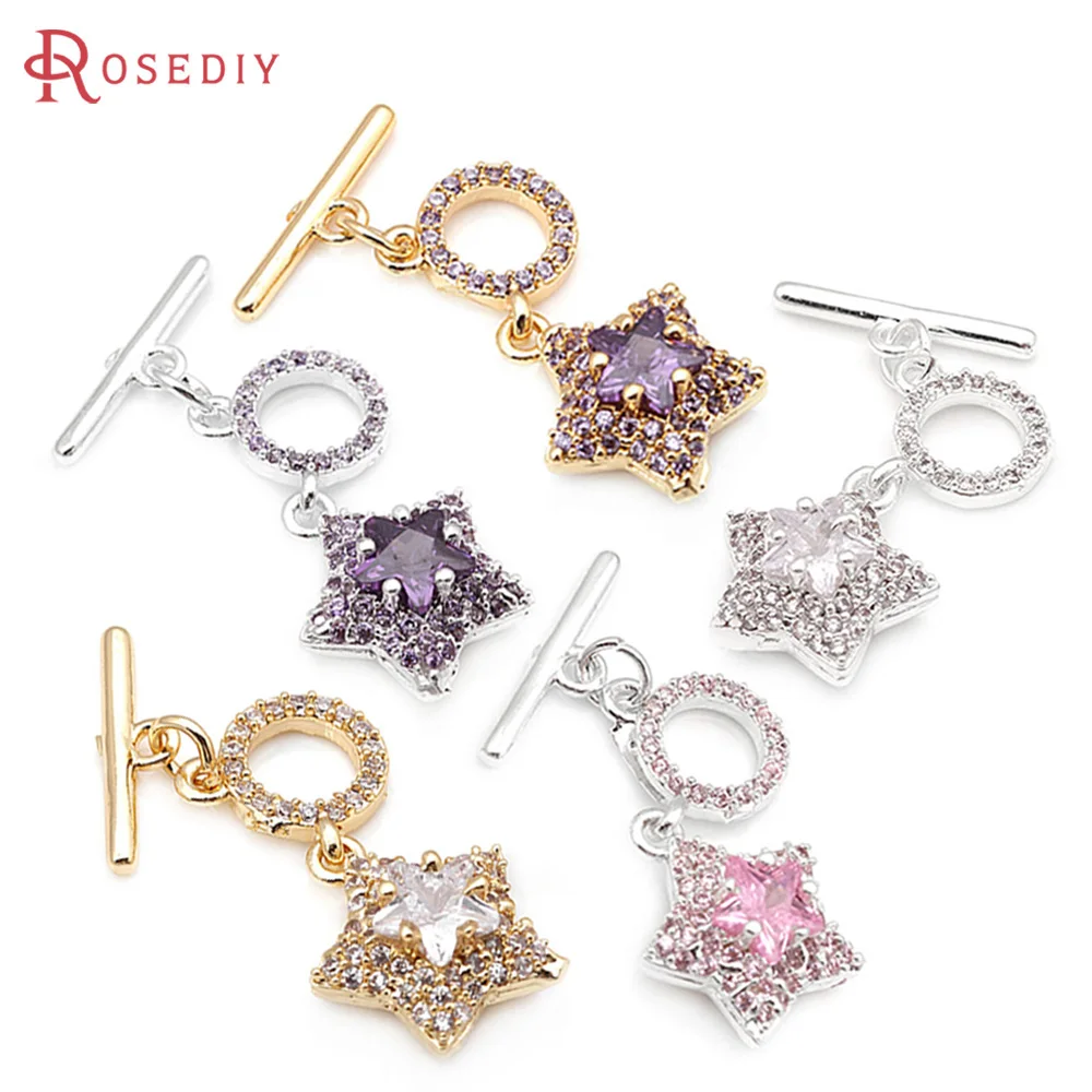 2 Sets Brass Zircon… - image