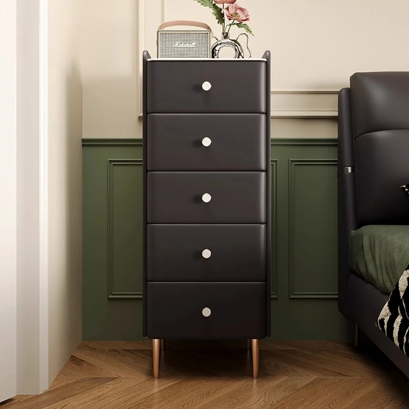 خزانة تخزين بأدراج بجانب السرير باللون الأسود على الطراز القديم من Bauhaus لتخزين المجوهرات الإيطالية البسيطة ومستشعر الضوء #2