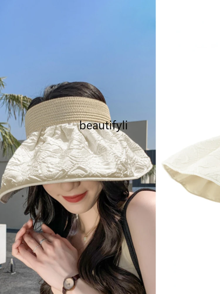 LBX Air Top Shell-like Bonnet Sun Protection Hat Female Summer UV Protection Big Brim Fashion Double-Sided Summer Hat