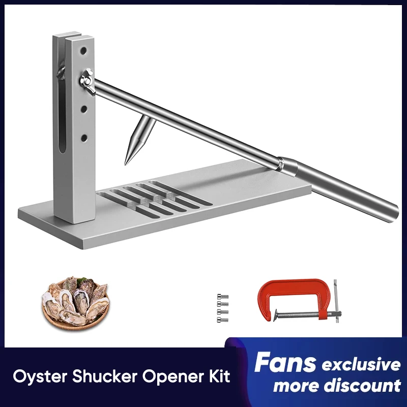 Máquina trituradora de ostras, Kit de cuchillos para descascar ostras de acero inoxidable, abridor de palmas de ostras, herramientas de cocina