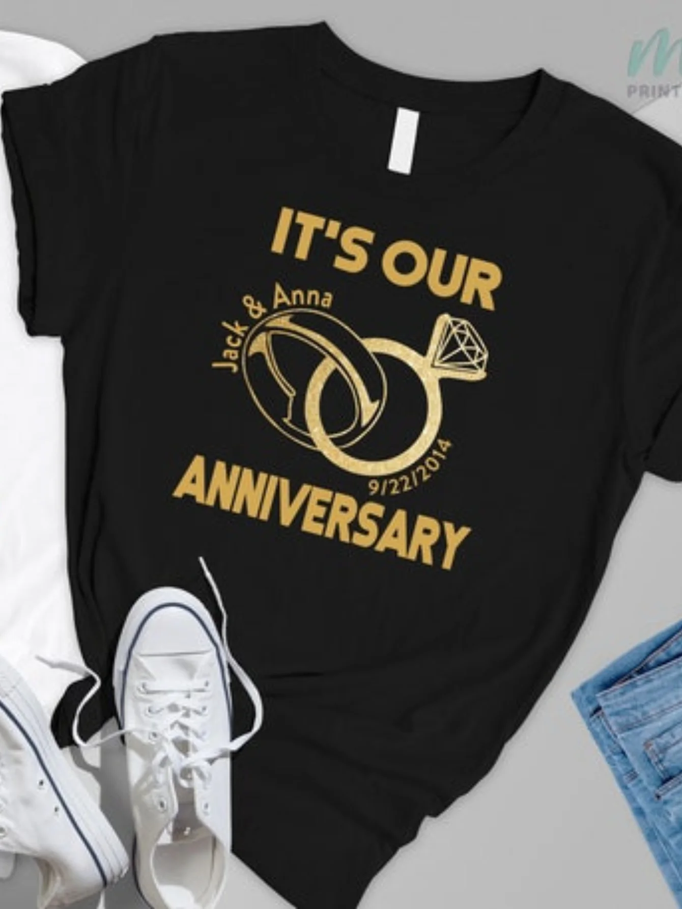 It's Our Anniversary Couple Shirt, Couple Anniversary Shirt, Couple Anniversary Vibes, Wedding Gift for Couple, Engagement Shirt