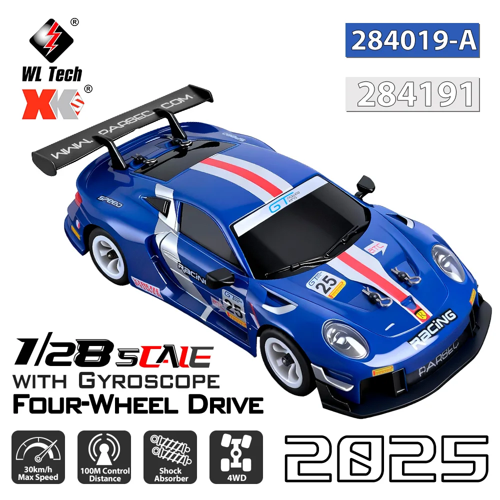 

Wltoys RC Drift Car 30 км/ч с полным приводом 1/28 284191/284019-A с гироскопом 100 м гоночный автомобиль