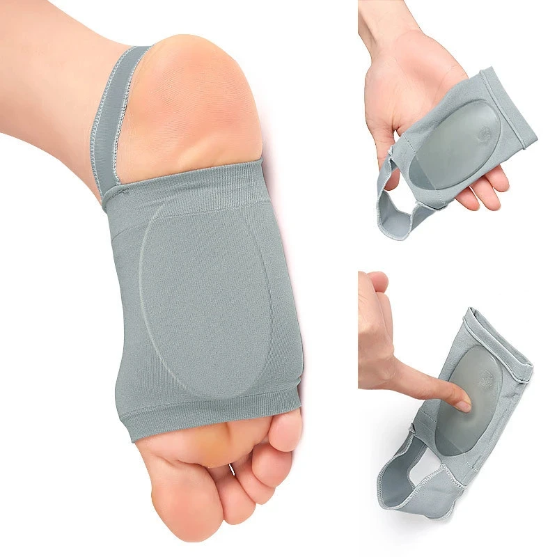 

4pieces=2pairs FlatFoot Insoles Pad Heel Spurs Strap Arch Support Sleeves Plantar Fasciitis Relieve Pain Sleeve Socks Orthotic