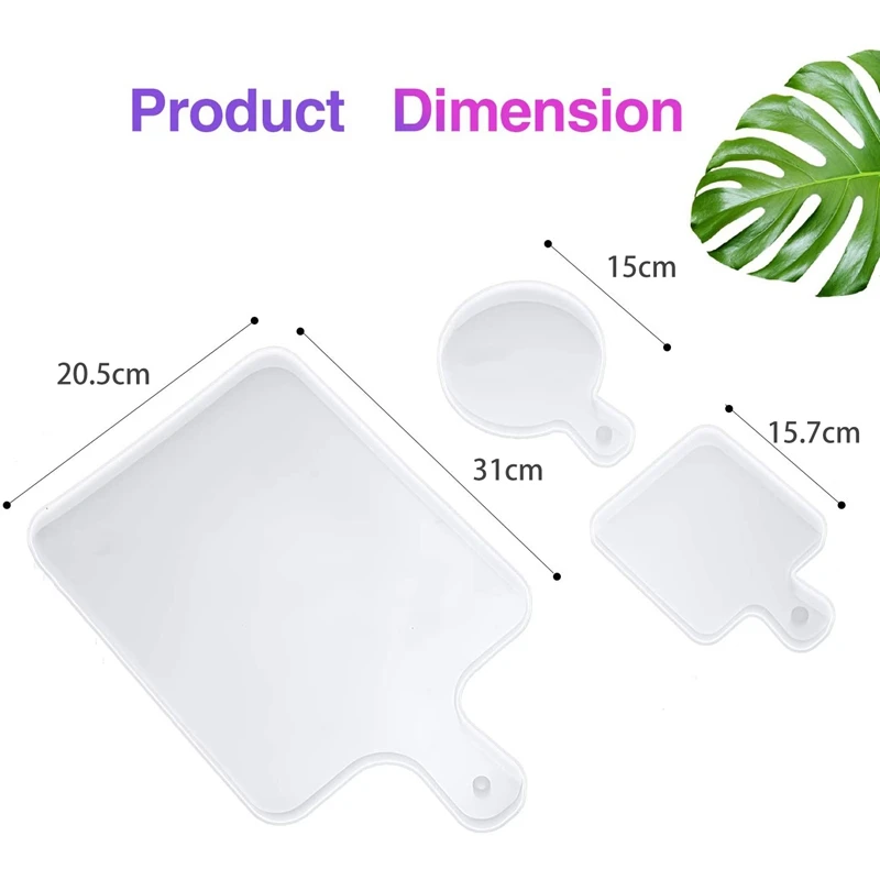 Silicone Tray Resin Molds,Square Serving Tray Molds For Epoxy Resin Coaster,For Home Decoration,Wave Resin Painting Art