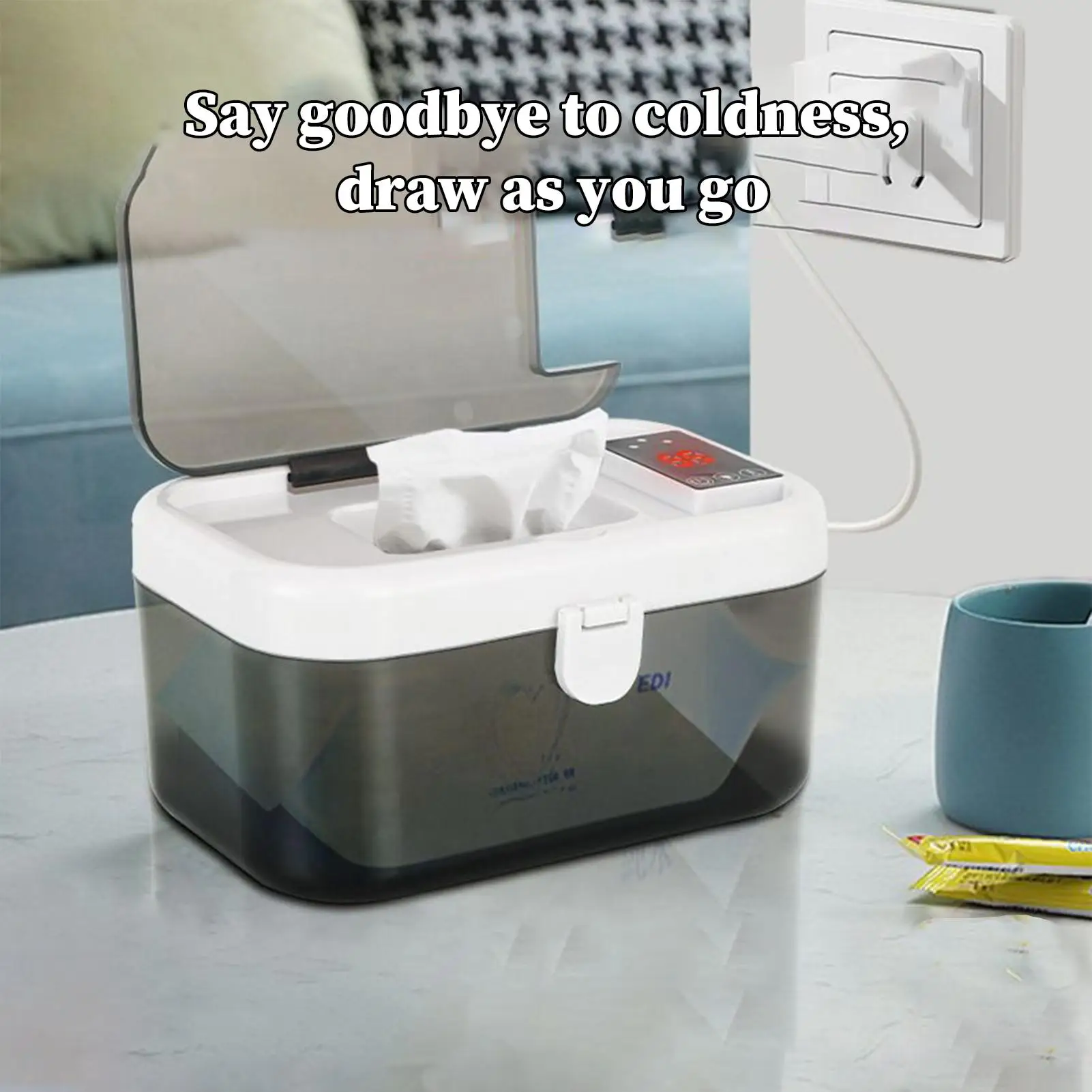 USB Wipe Warmer Diaper Wipe Warmer And Dispenser With Lights Rapid Heating Baby Product For Traveling Business Trips Road Trips