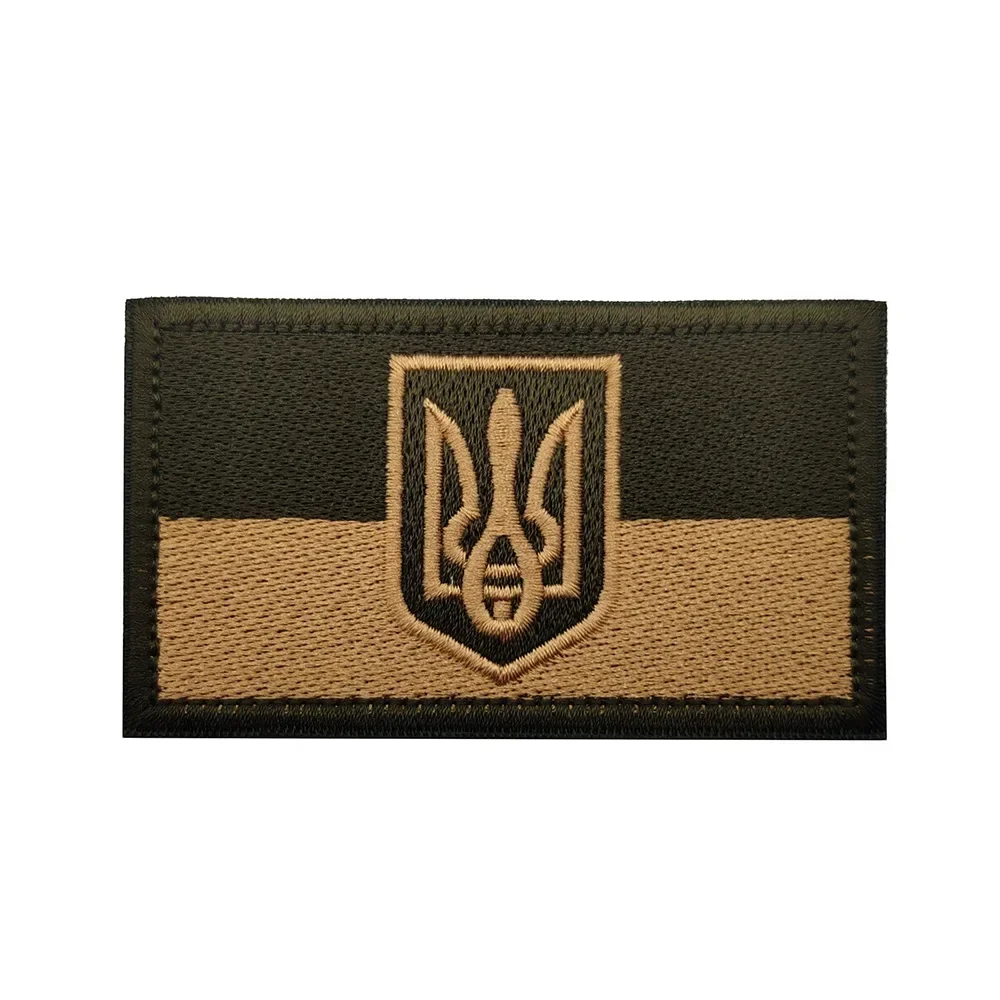 Ukraine Embroidered Patch Ukrainian National Flag Emblem Badge Hook&Loop Military Patches for Backpack Tactical Morale Badge