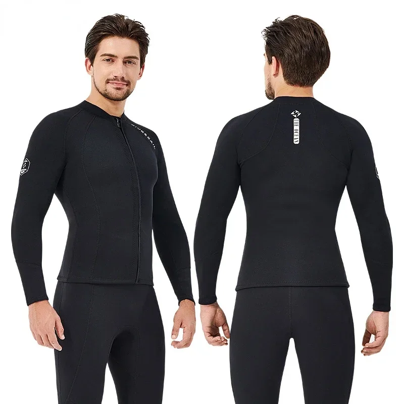 2MM Neoprene Diving Suit Split Top Long Sleeved Diving Suit Cold and Warm Diving Large Surfing Suit