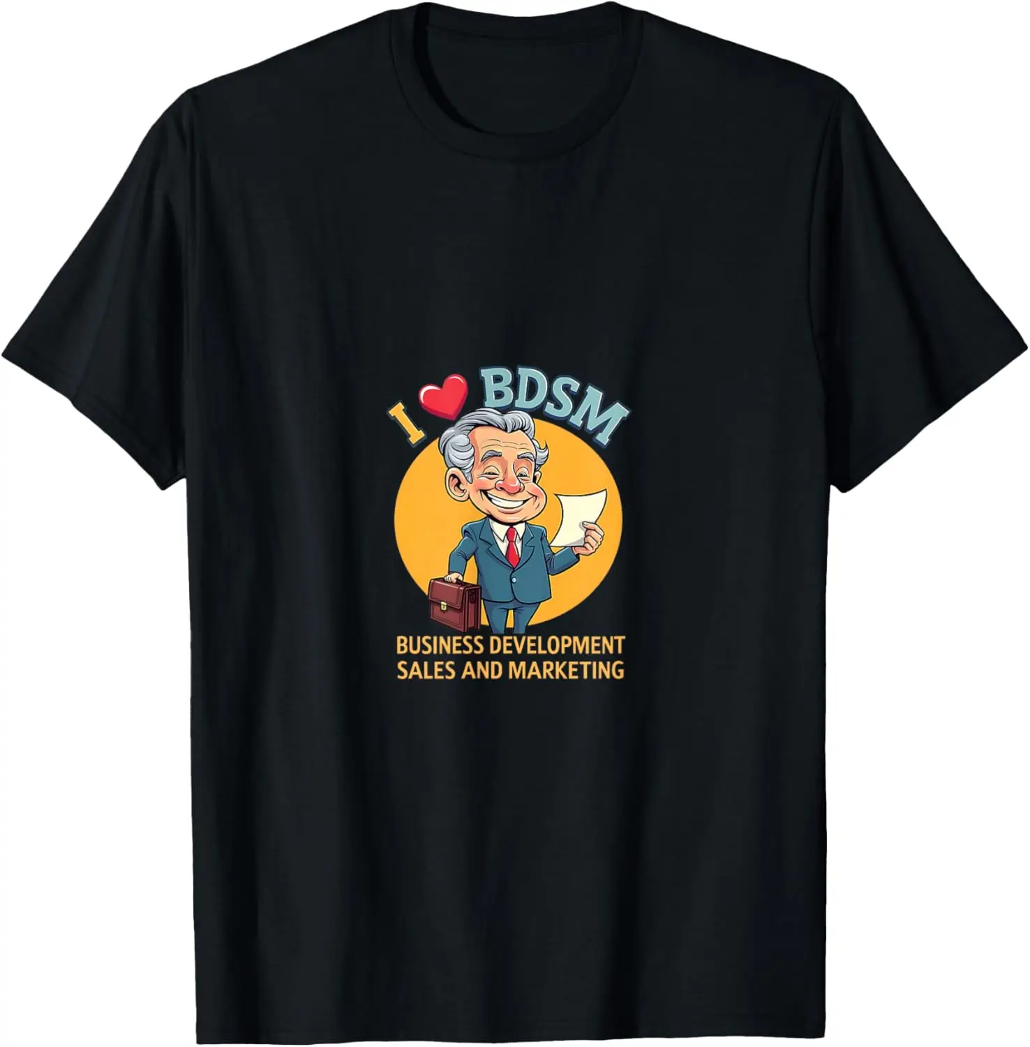 Funny Businessman Joke Marketing T-Shirt 100% Cotton Trendy Y2K Short-Sleeve Tee-Soft, Quick-Drying, Moisture-Wicking; Ideal