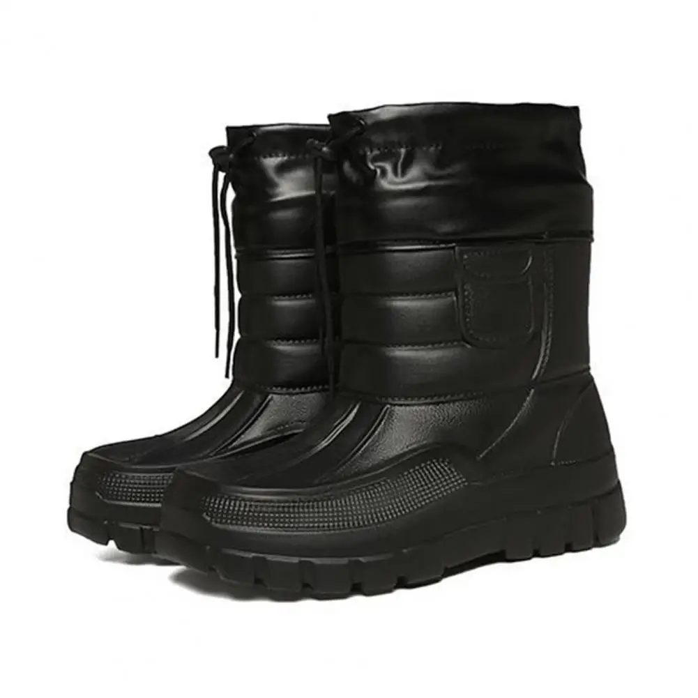 أحذية رجالية متوسطة الساق للاستخدام الخارجي مقاومة للماء للرجال -40 °   حذاء نسائي دافئ للأزواج ذو نعل سميك غير قابل للانزلاق مقاس كبير