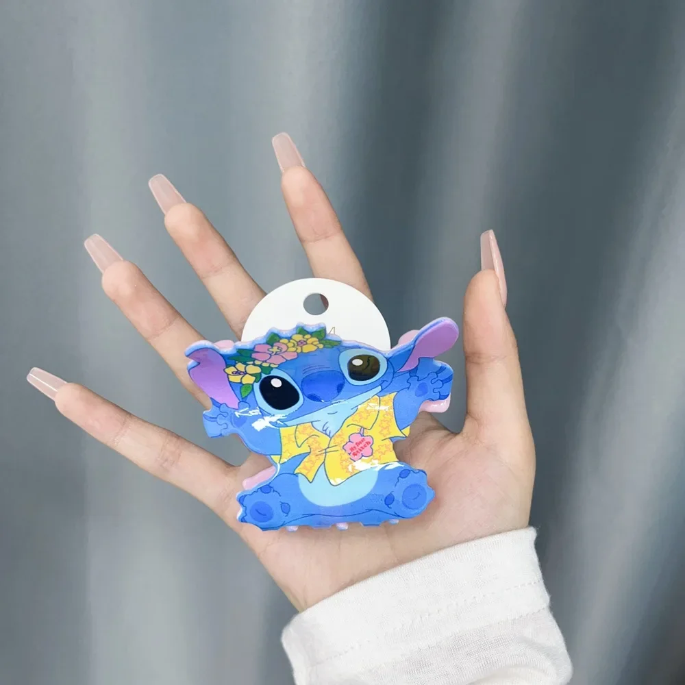 Disney Cartoon Anime Hairclips For Girl Acrylic Lilo & Stitch Hair Claw Women Cute Stitch Summer Party Hairpins Kids Friend Gift