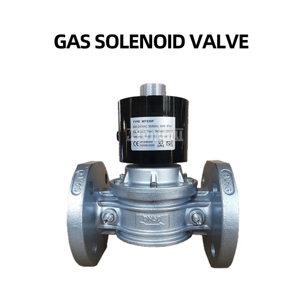 Gas Electric Solenoid Valve Dn50 Solenoid Valve Kiln Burner Natural Gas Normally Closed Quick Open Safety Valve WFS50F