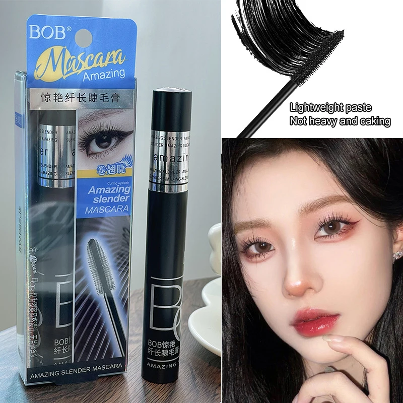 Preto grosso olho preto alongado impermeável à prova de suor longa duração rímel configuração creme festa encaracolado grosso volume cílios