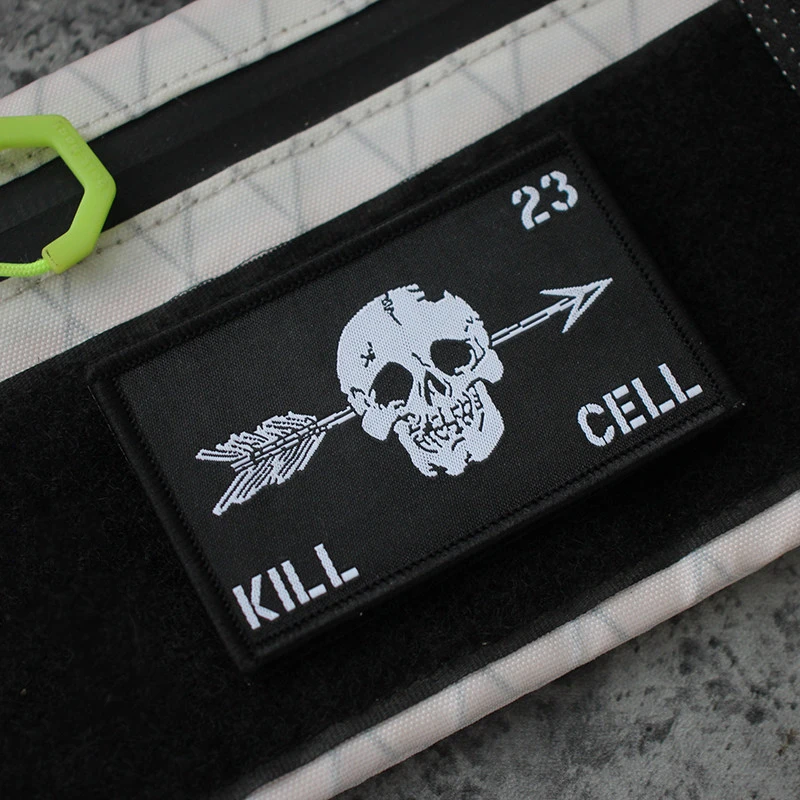 Forward Kill Cell 23 Embroidered Patches Skeleton Tactical Aarmbands for Helmet Clothing Backpack Decoration
