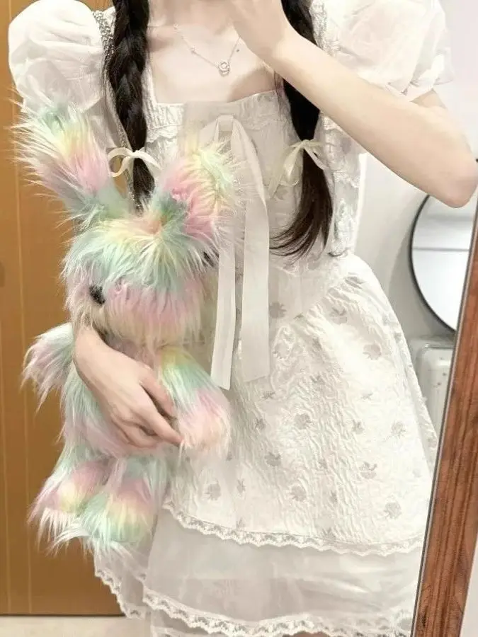 الصيف الجنية تي كعكة الدكتور الأزهار طباعة فقاعة Sve Princ Sle ort تنورة عقدة Princ الكرة ثوب الدكتور #2