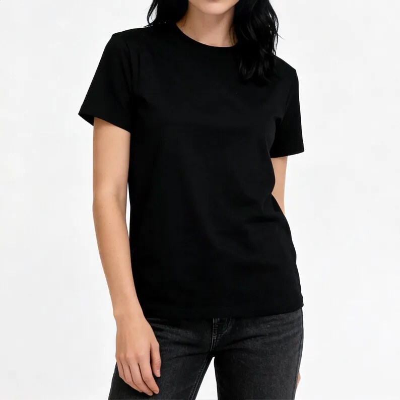 

Summer Men T Shirt Cotton Tops Women Solid Color Blank Tshirts O-neck Round Collar Short-Sleeve Couple Black Top Tees Clothing