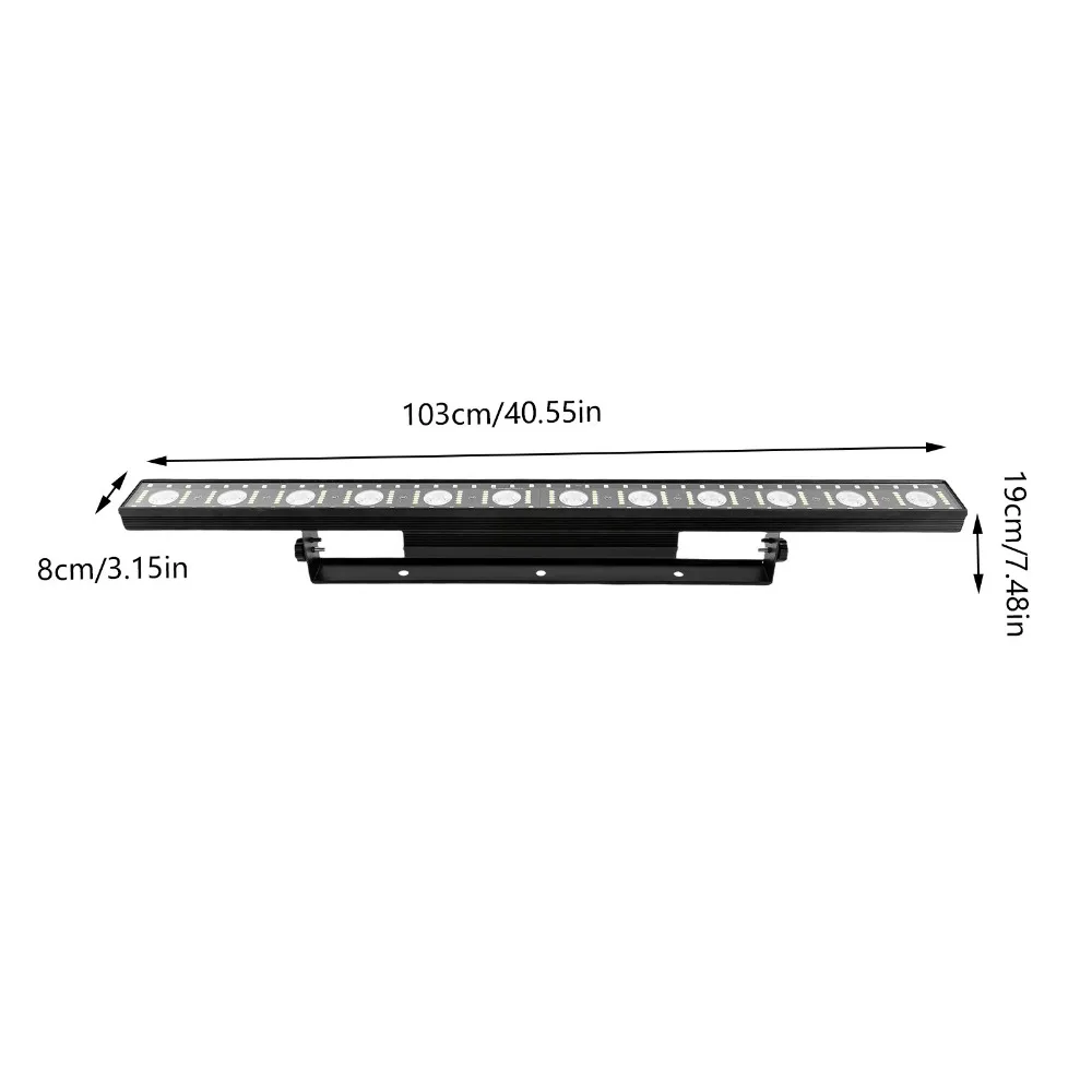 ضوء المرحلة 12 LED 3 في 1 RGB المرحلة DJ ضوء 40 "DMX شعاع غسل ستروب مصفوفة تأثير الضوء لعرض الإضاءة تأثيرات نادي الحفلات