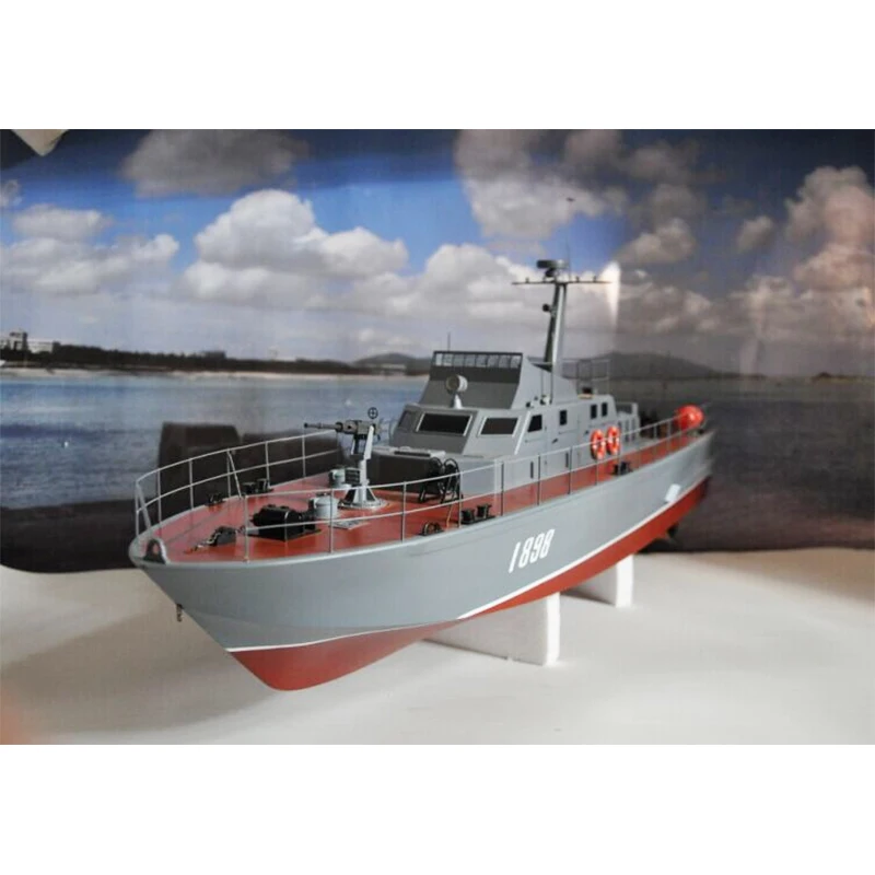 Simulation Boat Model ABS Injection Molding Process Remote Control Inland River Electric Patrol Boat Model