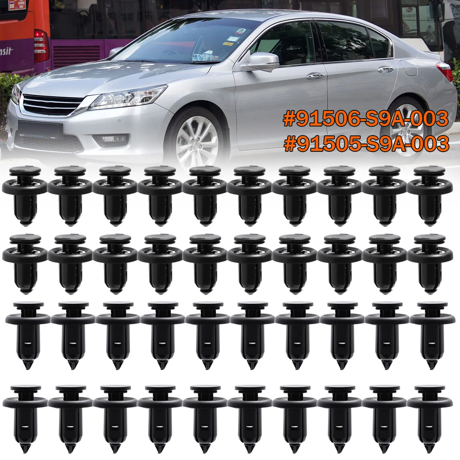 Front Grille Bumper Clips Push Rivet Fastener Fixing Fender Molding Retainer 91506S9A003 91505S9A003 For HONDA Accord Civic CR-V