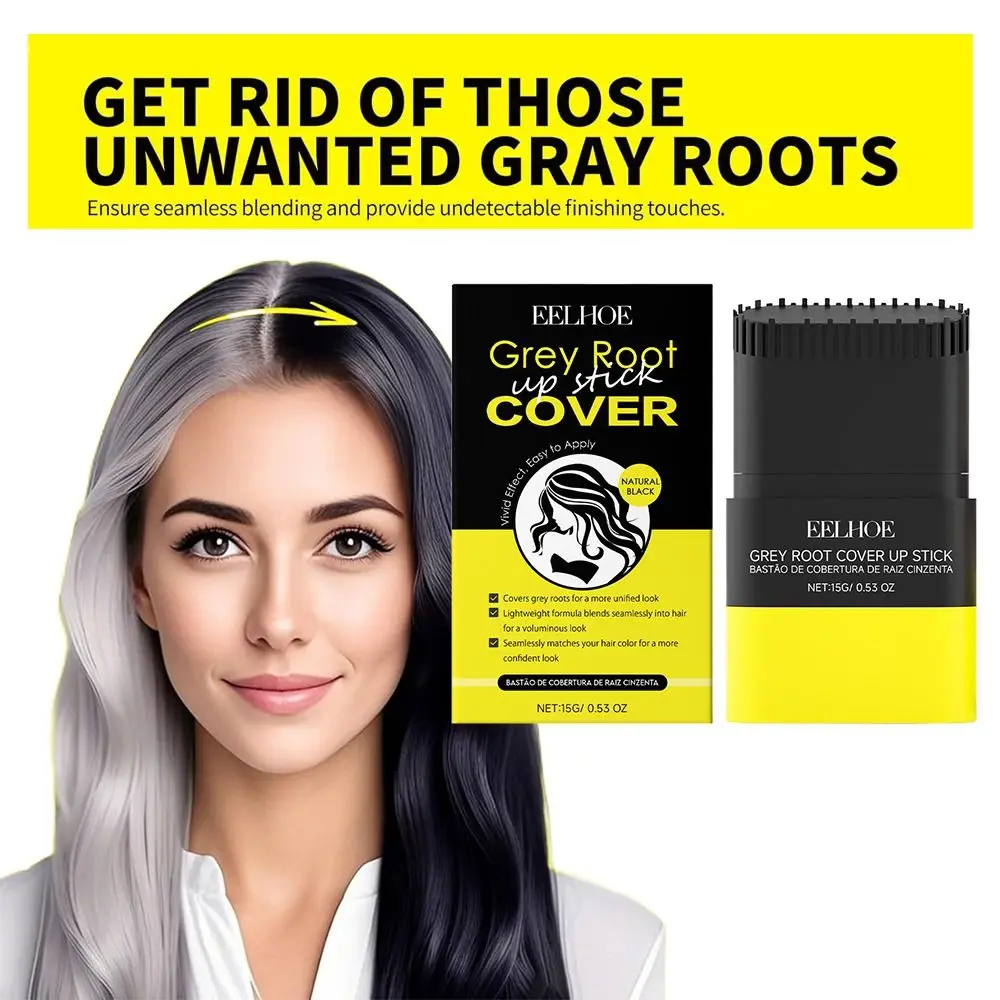 

Dual-Sided Ergonomic Comb Design Instant Hair Root Touch-Up Stick Long-Lasting Moisturizing Grey Root Cover Up