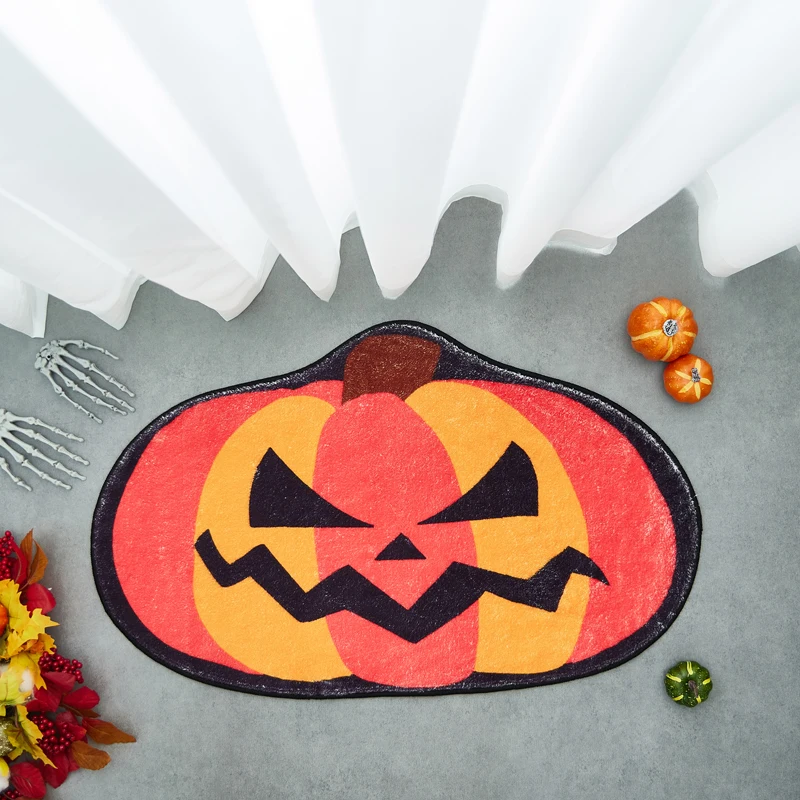 Halloween Bathroom Decor Fall Pumpkin Bathroom Rugs Non Slip Funny Cute Bath Mats for Bathroom Shower Tub