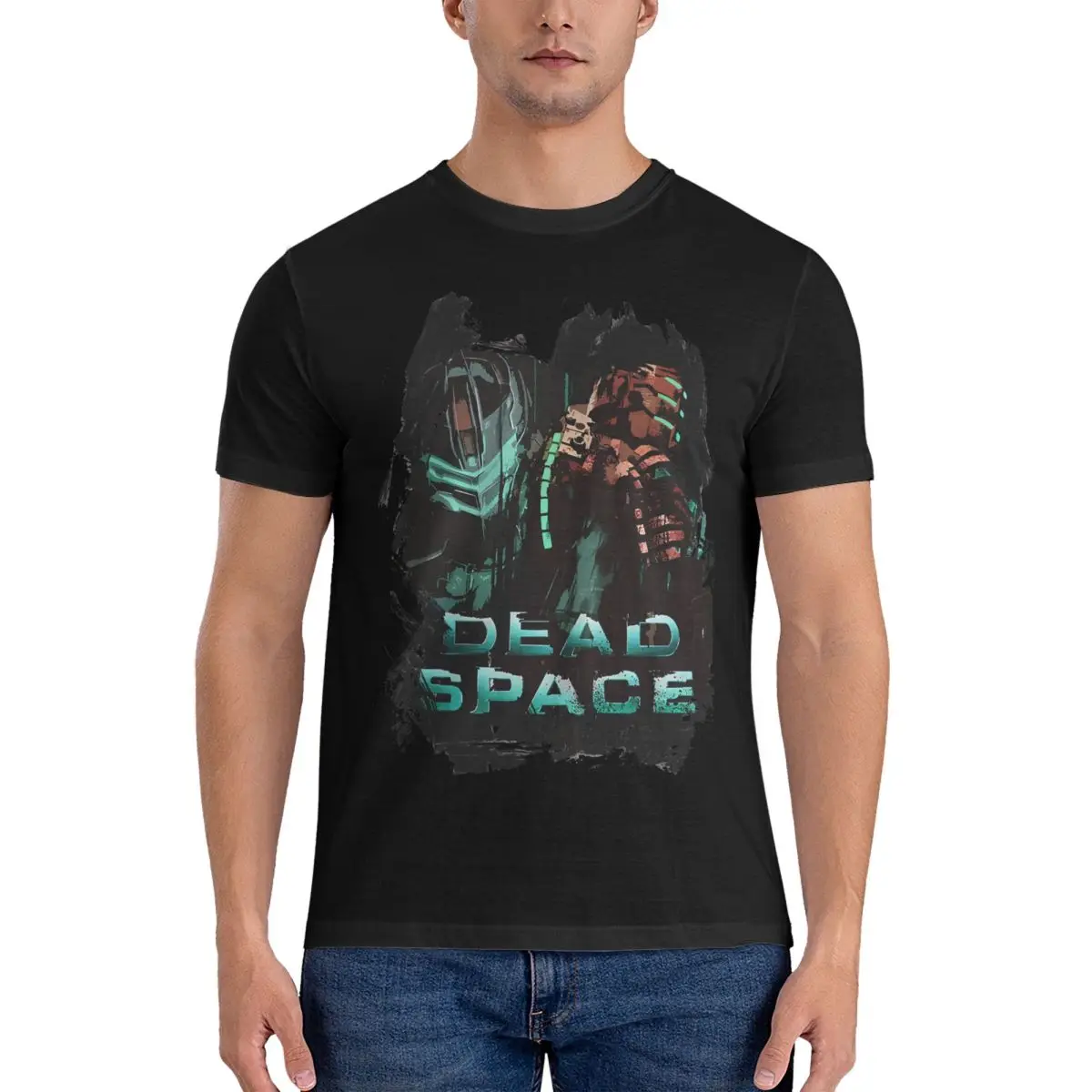 Isaac Clarke T Shirts Men's 100% Cotton Novelty T-Shirts Crew Neck Dead Space Tees Short Sleeve Clothing Unique