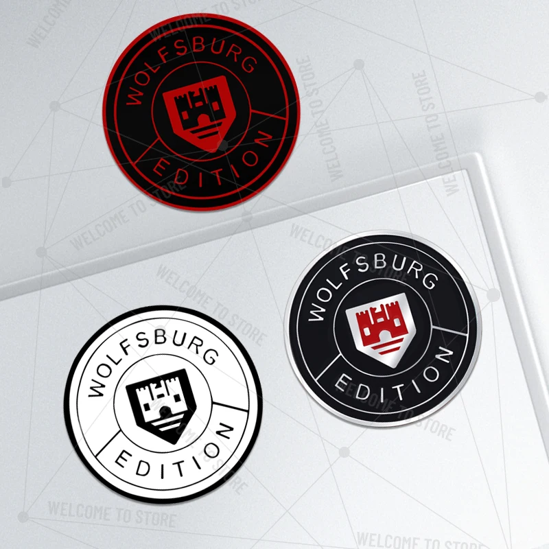 تصفيف السيارة وولفسبورغ الطبعة شعار معدني ثلاثية الأبعاد رسالة الخلفية الجذع الشارات مصبغة شارة ديكور للجولف MK4 MK5 طوارق بيتل باسات #2