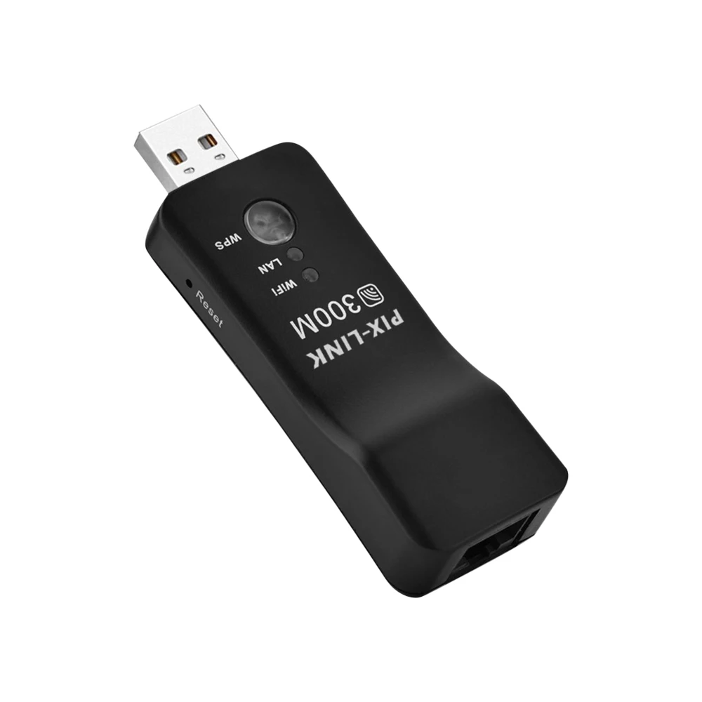 범용 USB 무선 WiFi 스마트 300Mbps TV 네트워크 어댑터 범용 HDTV RJ45 랜 포트 리피터 AP WPS (삼성 소니 TV용)