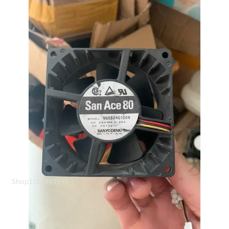 for Sanyo 8038 8CM 24V 0.56A Double Ball Bearing Frequency Conversion Cooling Fan