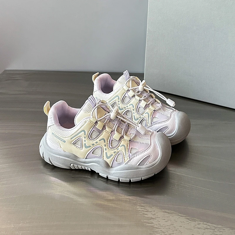 الأطفال أحذية رياضية غير رسمية للفتيات 2025 الخريف موضة جديدة الكورية نمط لينة أسفل المضادة للانزلاق تنوعا خارج أحذية رياضية