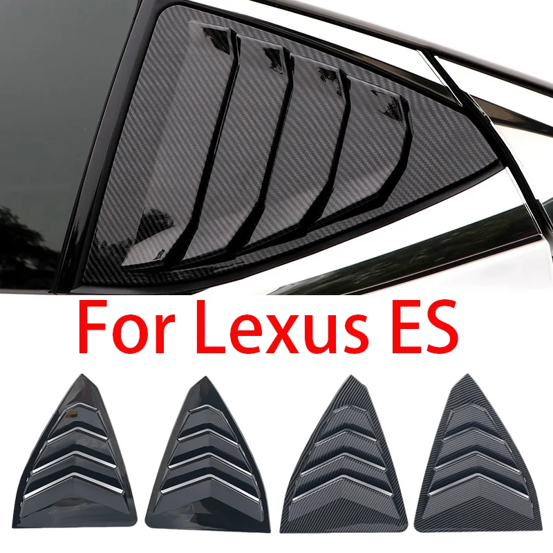 

For Lexus ES 200 260 300h 2018-23 ABS Carbon Fiber Car Rear Side Window Rear Triangle Window Spoiler Louver Trim Car Accessories