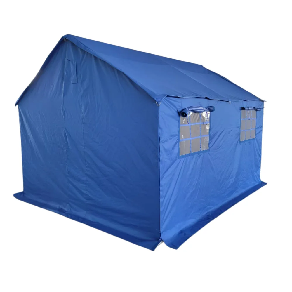 Wholesale Outdoor Emergency Refugee Shelter Waterproof Family Disaster Relief Tent 3x4M 4x4M