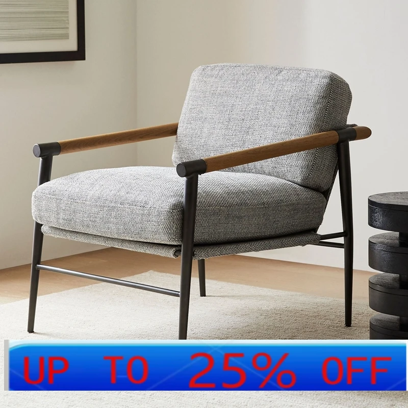 LH Extremely Simple Sofa Chair Living Room Balcony Armrest Office Area Reception Single Chair