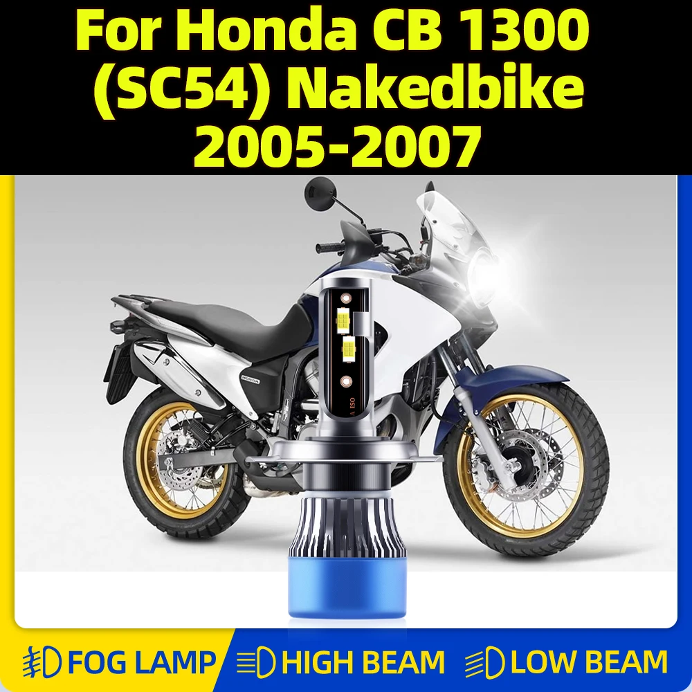 Moto LED Headlight Bulb10000LM Motorcycle Headlamp 12V 6000K High Low Beam For Honda CB 1300 (SC54) Nakedbike 2005 2006 2007