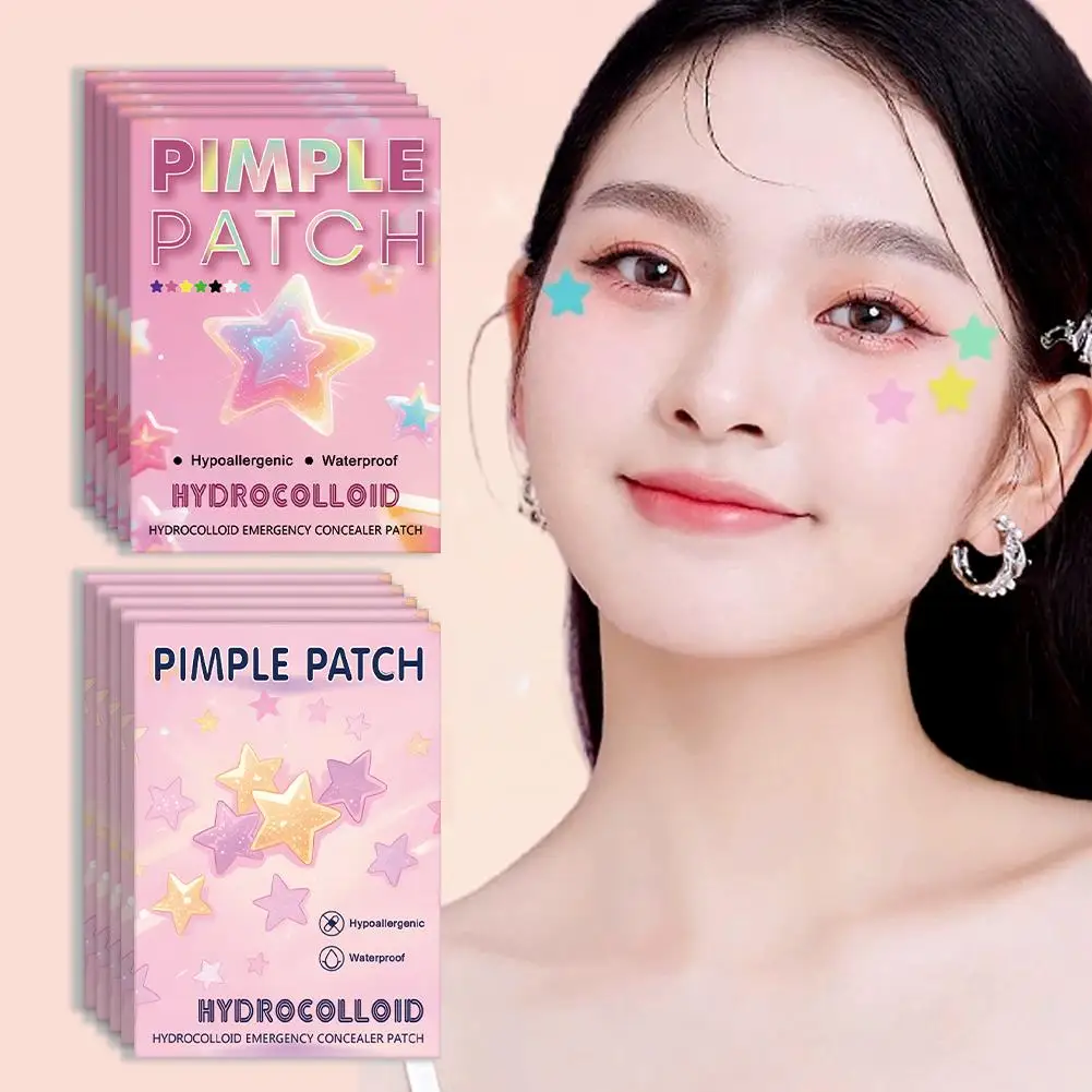 Colorful Hydrocolloid Pimple Patches For Covering Zits Blemishes Spots, Assorted Sizes Acne Pimple Patches Stickers-1400 Counts