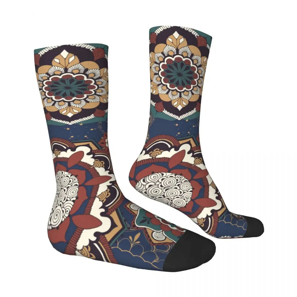 Kaus Kaki Gila Lucu untuk Pria Pola Oriental Hip Hop Harajuku Pola Bahagia Dicetak Kaus Kaki Kru Anak Laki-laki Hadiah Baru