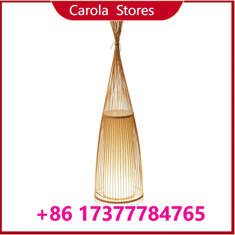 Bamboo LED Floor , Natural Standing Floor Light, Tea Room Decor , Club Indoor Lighting, Living Room Home Floor