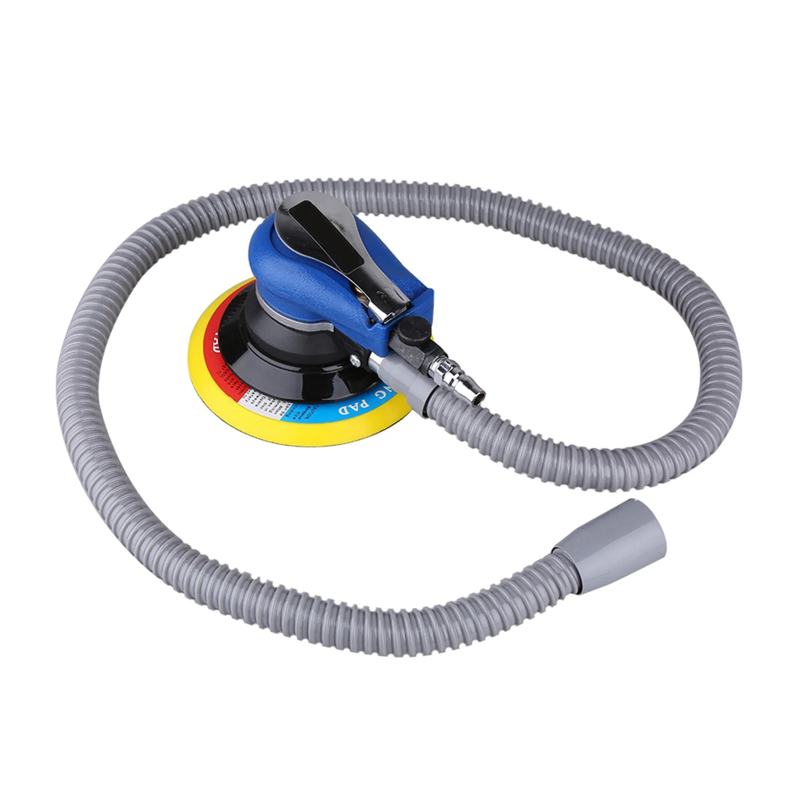 Air Random Orbital Palm Sander for 6inch 150mm Pad Pneumatic Tool with Dust Collection Hose Sanding Tool Polisher Air Sander