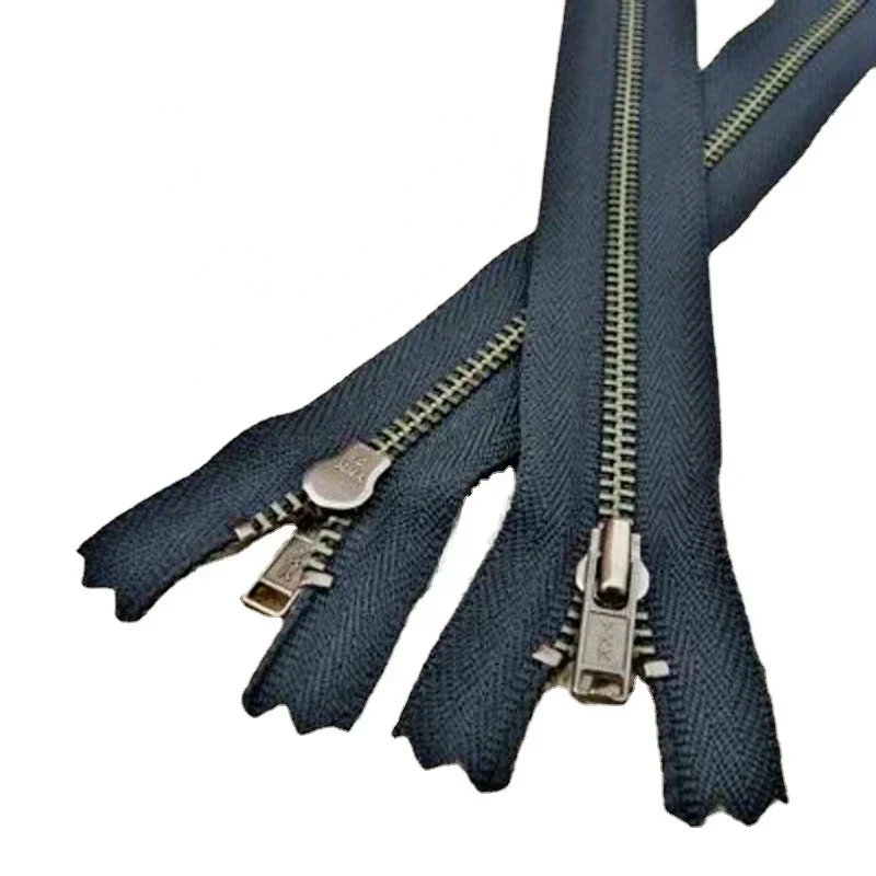 50pcs/Lot 3# 10 to 20cm Vintage Metal YKK Zipper Close End Restro Silver Sewing Accessry Jeans Bags Collar DecorationCraft Diy