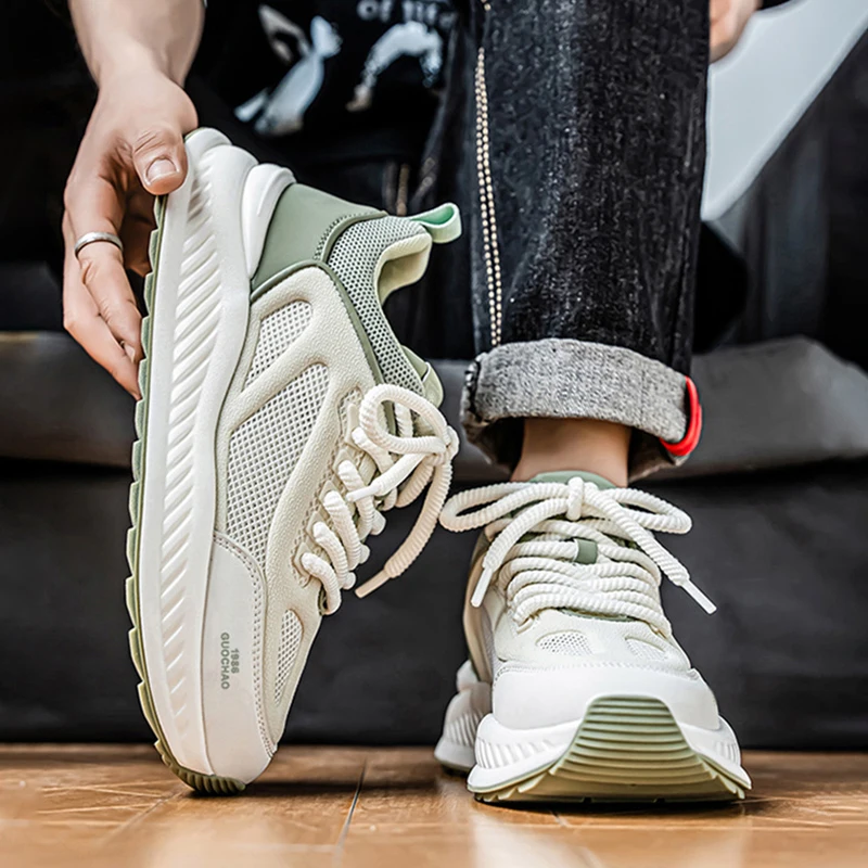 Oulylan أحذية رياضية ناعمة قابلة للتنفس ومضادة للانزلاق أحذية رياضية كاجوال تحجب الألوان أحذية رياضية عصرية مقاومة للاهتراء للرجال #3