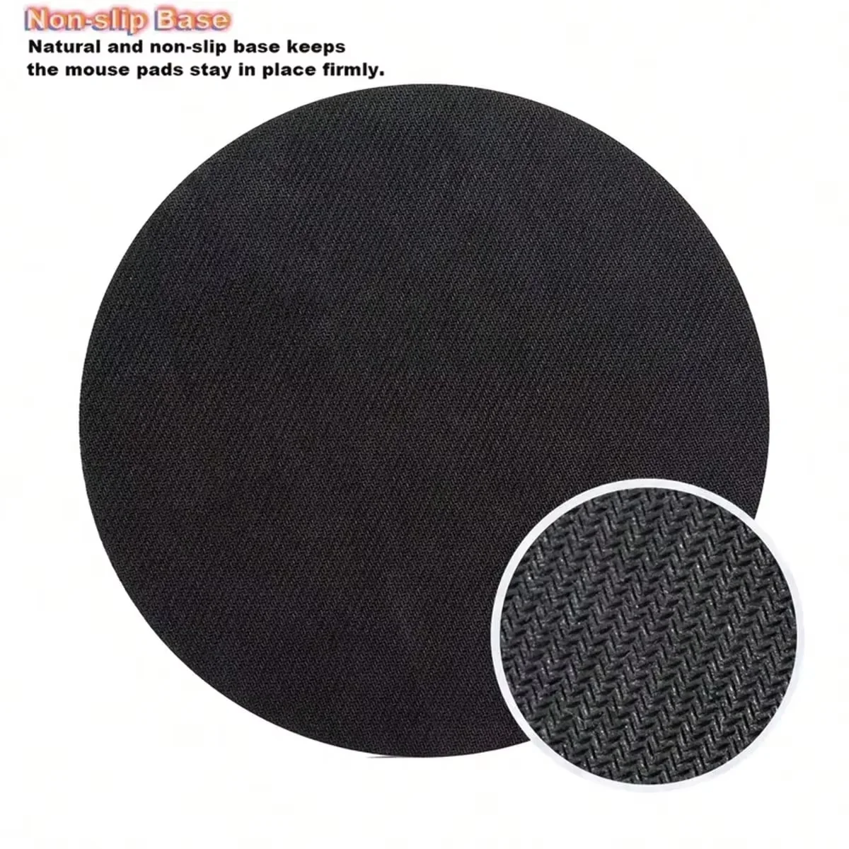 Leopard print mouse pad, round non-slip rubber computer desk mat accessory, office mouse pad, gaming mat, carpet table mat.