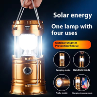 Vintage Solar Camping Lantern - Retro Adjustable Tent Light for Outdoor Work, Multi-Function Portable Lantern with USB Charging