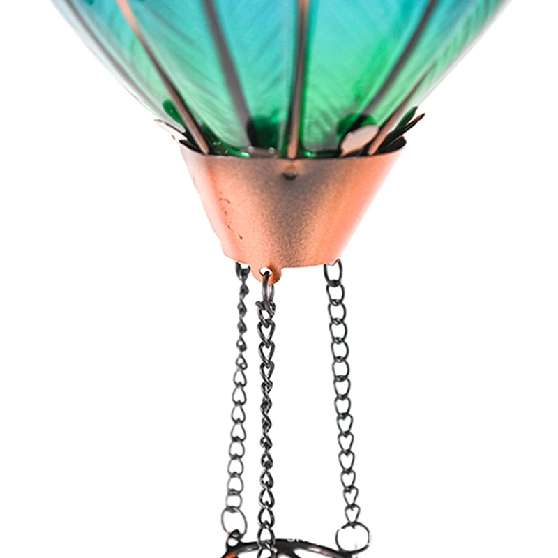 Outdoor Lanterns Hot Air Balloon Solar Lantern With Candle Holder For Garden Decor,Hanging Solar Light Outdoor Peafowl Durable