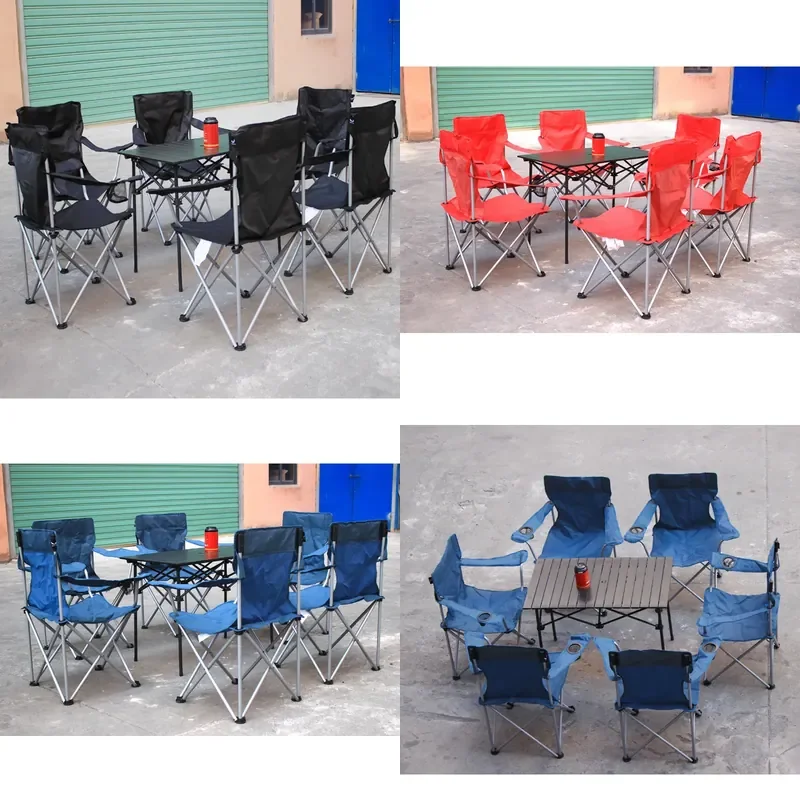 for Outdoor Folding Tables and Chairs Set Vehicle Mounted Camping Barbecue Beach Self Driving Game Table and Chair