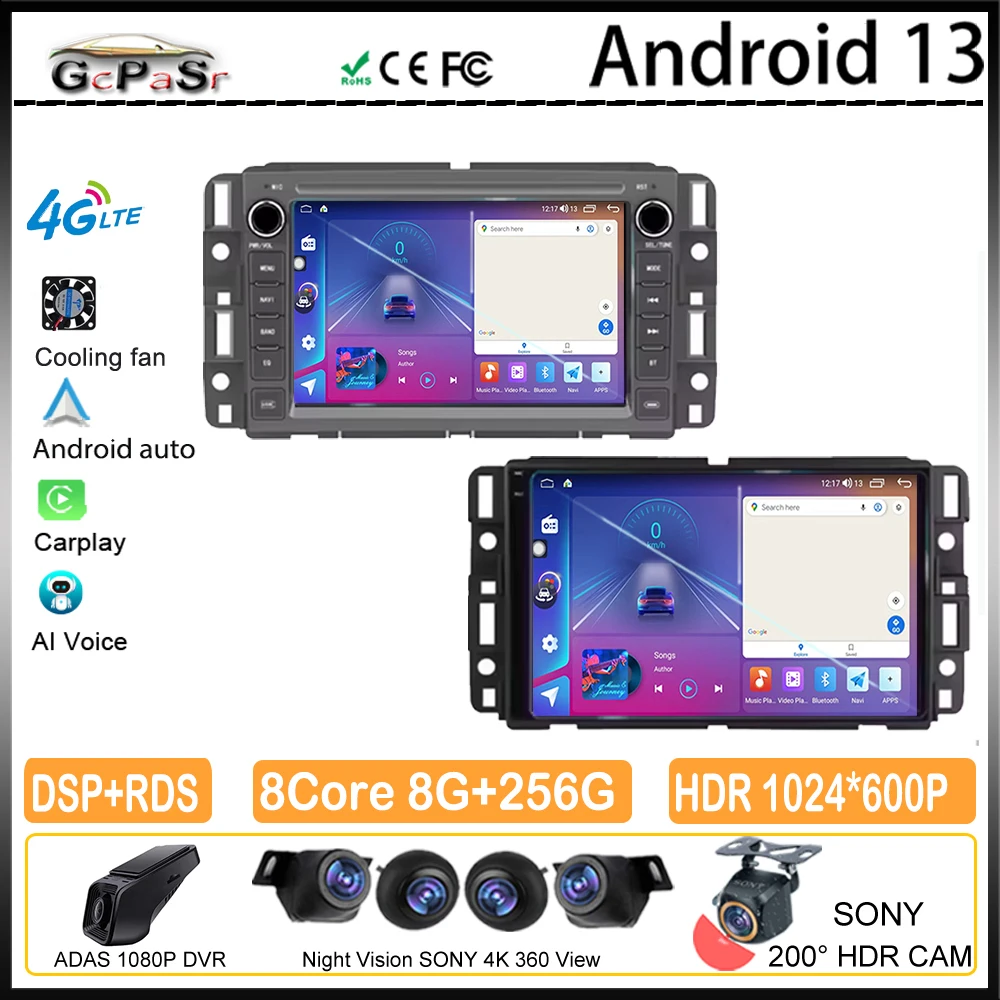 

Android For Chevrolet Silverado Impala GMC Yukon Acadia Sierra Multimedia Wireless Auto Car Radio Player Autoradio GPS Wifi 5G