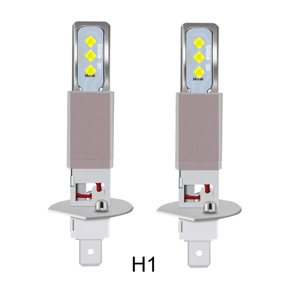 20000LM H3 Led Bulb H1 Mini 1:1 Plug Play Fanless Car Led Lamp 2525 CSP Led Headlight Fog Lights DRL White 6000K 12V 24V