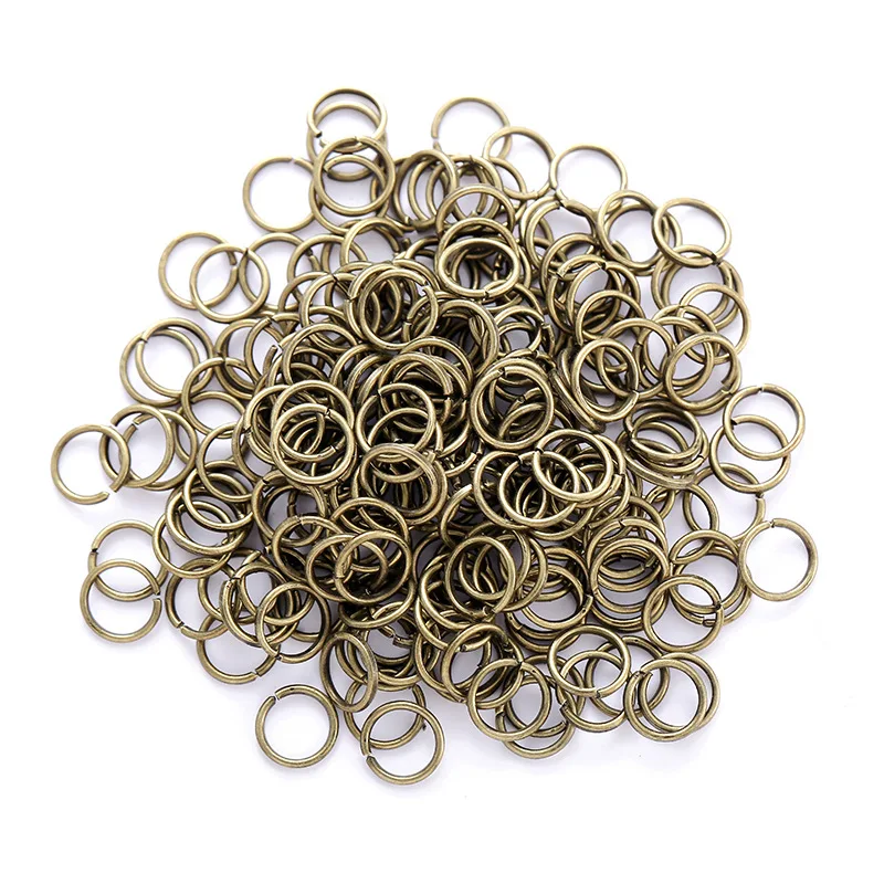Warna Campuran 200 Buah/Lot 3/4/5/6/7/8/10Mm Logam Terbuka Tunggal Loop Melompat Cincin & Cincin Split Link Cincin untuk DIY Perhiasan Temuan