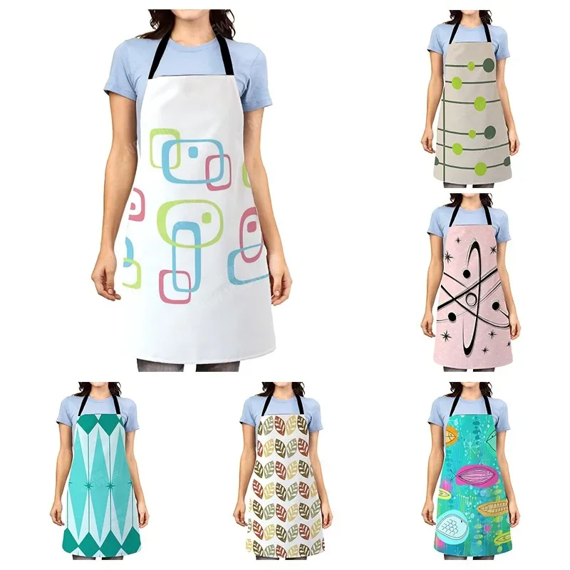 Aesthetic Women kitchen apron kids original Children Waterproof girl fashionable princess waiter work apron oil proof geometry